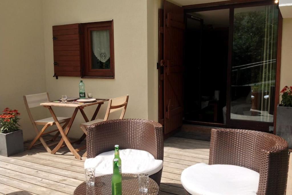 Appartement La Clusaz Avec Terrasse Sur Les Pistes De Ski 马尼戈 外观 照片