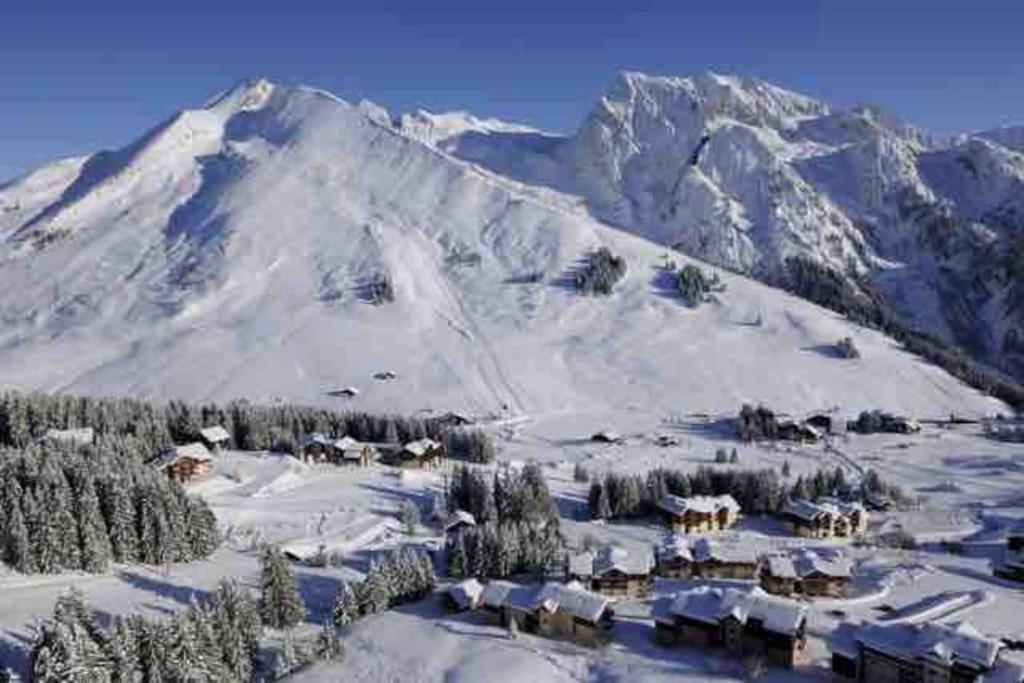 Appartement La Clusaz Avec Terrasse Sur Les Pistes De Ski 马尼戈 外观 照片